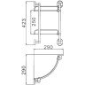 Стеклянная полка FRAP F1907-2 2-ярусная угловая хром