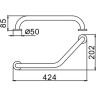 Угловой поручень FRAP F1717 хром